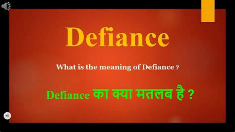 meaning of defiance in hindi|Defiance Meaning In Hindi .